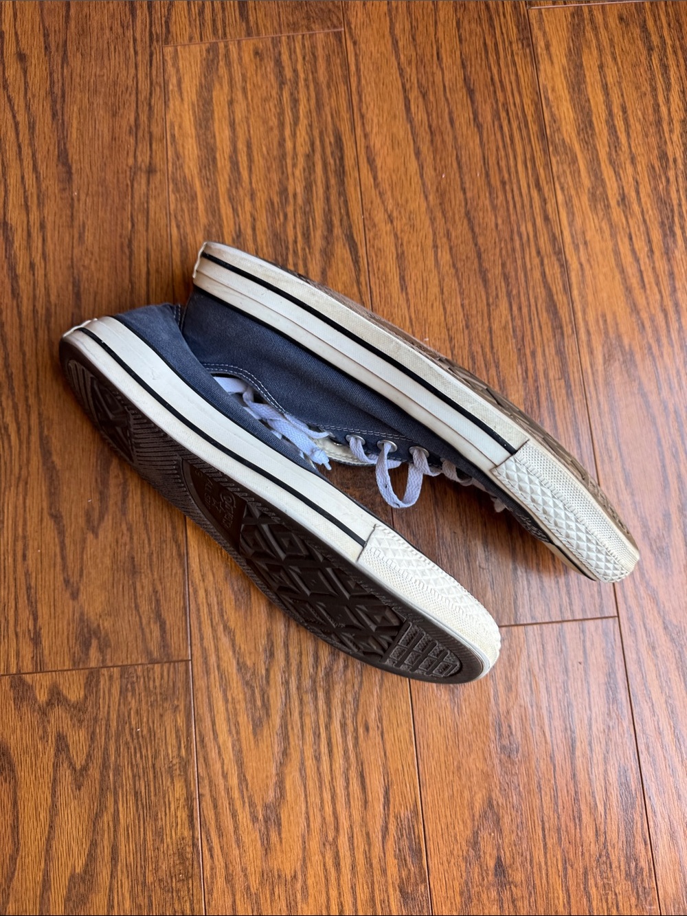 Converse Low Top Canvas Sneakers - Blue and White - Picture 3 of 6